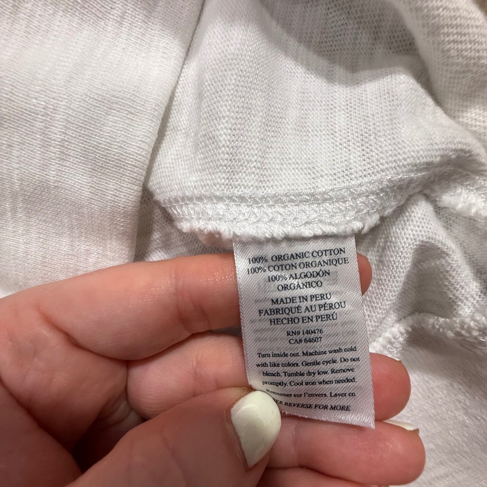 Faherty Sunwashed Organic Cotton Slub Hoodie White Mens Large Pullover Coastal - Picture 11 of 15